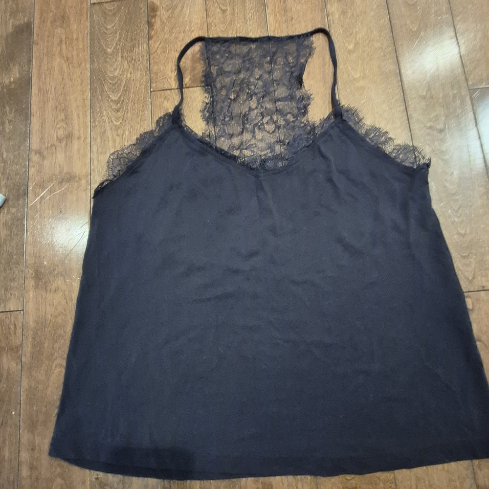 Dynamite Navy Lace-Back Camisole